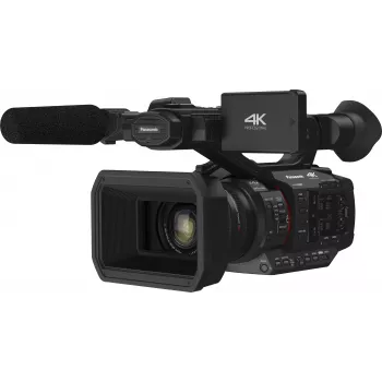 Panasonic HC-X2E camcorder profissional 4K Ultra HD com objetiva Leica Dicomar 20x, 5 eixos Hybrid O.I.S.+, entradas XLR duplas, 3G-SDI, Wi-Fi, ranhuras duplas para cartões SD