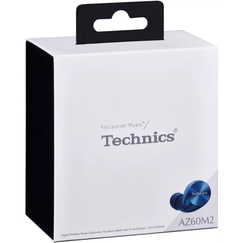 Technics EAH-AZ60M2EK auscultadores True Wireless In-Ear com Dual Hybrid Noise Cancelling, LDAC, drivers de 8 mm, multipoint, preto