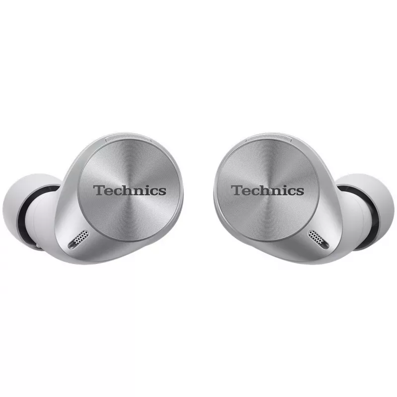 Technics EAH-AZ60M2ES auscultadores True Wireless In-Ear com Dual Hybrid ANC, LDAC, drivers de 8 mm, multipoint para 3 dispositivos, IPX4, prateado