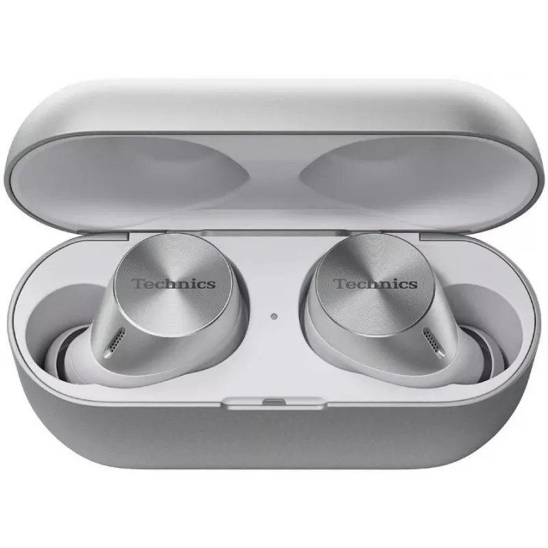 Technics EAH-AZ60M2ES auscultadores True Wireless In-Ear com Dual Hybrid ANC, LDAC, drivers de 8 mm, multipoint para 3 dispositivos, IPX4, prateado