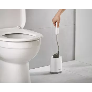 Joseph Joseph Flex Lite escova de sanita com suporte branco