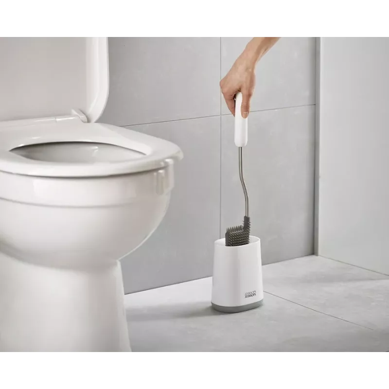 Joseph Joseph Flex Lite escova de sanita com suporte branco