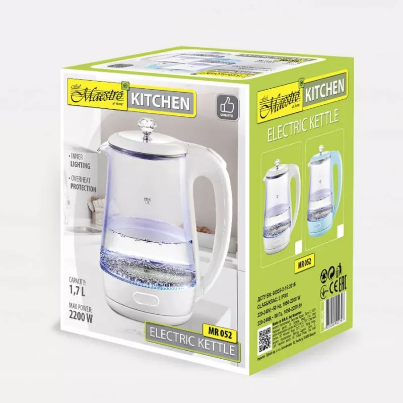 MEO Chaleira Elétrica 1,7 l 2220 W MR-052-BLUE MAESTRO Azul