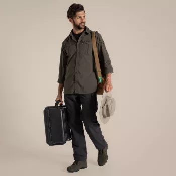 Craghoppers NosiLife Adventure LS camisa III - verde-floresta, tamanho L