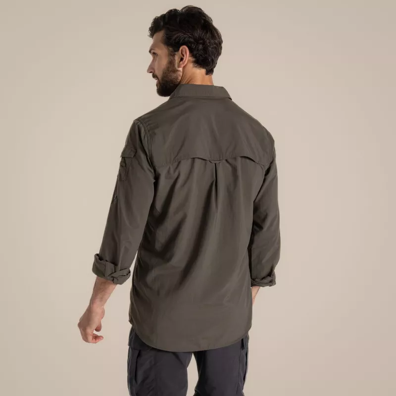 Craghoppers NosiLife Adventure LS camisa III - verde-floresta, tamanho L