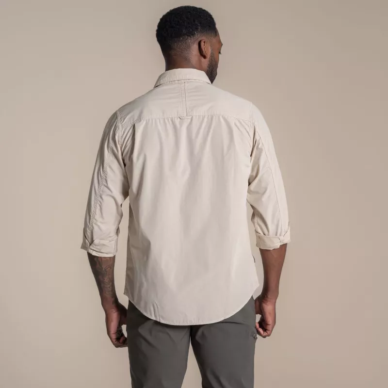 Craghoppers Kiwi II camisa de viagem de manga comprida - aveia - XL