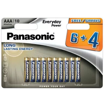 Panasonic Everyday Power pilhas alcalinas AAA LR03 pack de 10 blister (6+4 bónus)