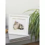 Deknudt S65KK1 moldura branca de madeira 13x13 cm com passe-partout duplo