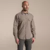 Camisa de viagem de manga comprida Craghoppers Kiwi II - Pebble, XXL