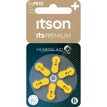itson itsPREMIUM pilha de zinco-ar para aparelhos auditivos PR10IT/6RM (PR230(10)IT/6RM)