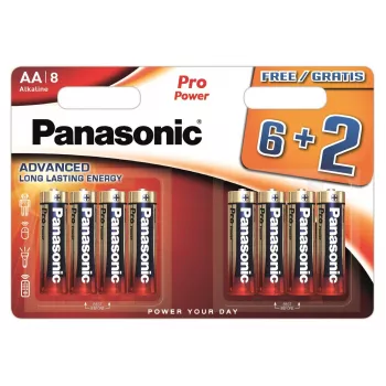 Panasonic Pro Power LR6 pilhas, 6+2 un. (LR6PPG/8B (6+2))