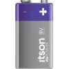 ITSON 6LR61IPO/1CP Pilha alcalina 9V (6LR61, PP3, 1 pack) – Sem mercúrio, 5 anos de armazenamento
