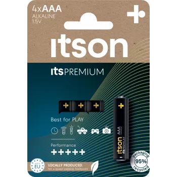 ITSON LR03IPR/4CP Pilhas alcalinas AAA 1,5V pack de 4
