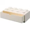 LEGO Brick 8 Gaveta de secretária caixa de armazenamento branca com 8 pinos