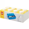 LEGO Brick 8 Gaveta de secretária caixa de armazenamento branca com 8 pinos