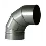 Cotovelo para chaminé 90° 180 mm conector ajustável de tubo de exaustão em aço