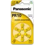 Panasonic Batteries PR-230(10)/6LB pilhas de zinco-ar para aparelhos auditivos tamanho 10, 1,45V, 100mAh, pack de 6