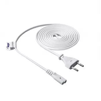 Akyga AK-RD-06A Cabo de alimentação CEE 7/16 (ficha euro) para IEC C7, 2,5 A, 1,5 m, Branco