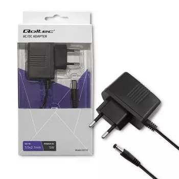 Qoltec Fonte de alimentação de ficha 5W 5V/1A DC 5,5x2,1mm