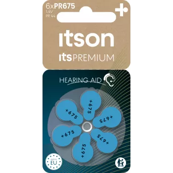 itson itsPREMIUM pilha zinco-ar para aparelhos auditivos PR675IT/6RM (PR675(44)IT/6RM)
