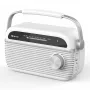 Denver TRB-67W DAB+ FM rádio-despertador branco com duplo alarme e funcionamento a pilhas