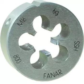 FANAR Cossinete de roscar M16 x 2.00 HSS800 DIN 22568