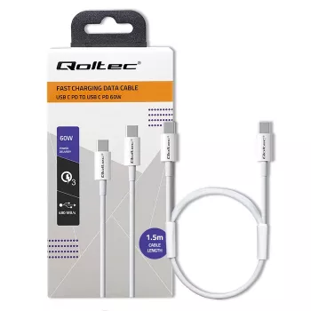 Cabo USB 2.0 Type-C QOLTEC 52360 1,8 m preto