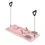 Conjunto de barra de pilates 9 em 1 REBEL RBA-3069-PK com faixas de resistência, suporte de porta, alças de pé e saco de transporte – rosa