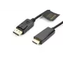 Cabo DisplayPort para HDMI Accura 3,0 m 4K@60Hz 18Gbps HDCP 2.2 dourado preto