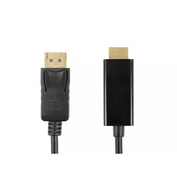 Cabo DisplayPort para HDMI Accura 3,0 m 4K@60Hz 18Gbps HDCP 2.2 dourado preto