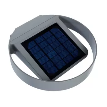 Aplique de parede redondo solar LED GreenBlue GB130 3W - preto, IP65, sensor de movimento PIR, 300lm