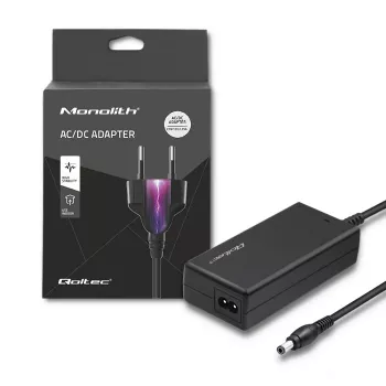 Fonte de alimentação de secretária Qoltec 27W 12V 2.25A com ficha DC 6.0x3.0mm e cabo de alimentação