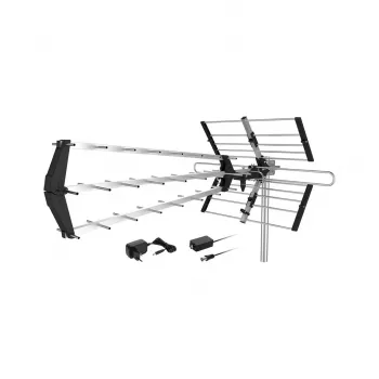 Antena direcional ativa para exterior CABLETECH ANT0641 para DVB-T2 com amplificador de 28 dB e filtro LTE