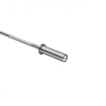 Barra de halterofilismo olímpica com rolamentos, 120cm, 9kg, aço cromado, mangas rotativas, carga máx. 150kg
