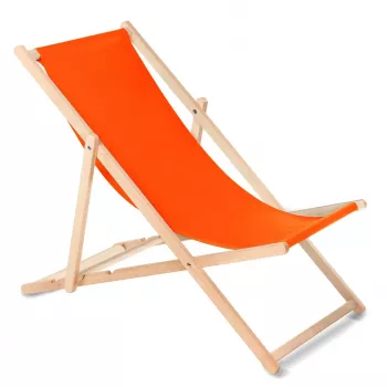 Espreguiçadeira clássica em madeira de faia GreenBlue GB183 laranja