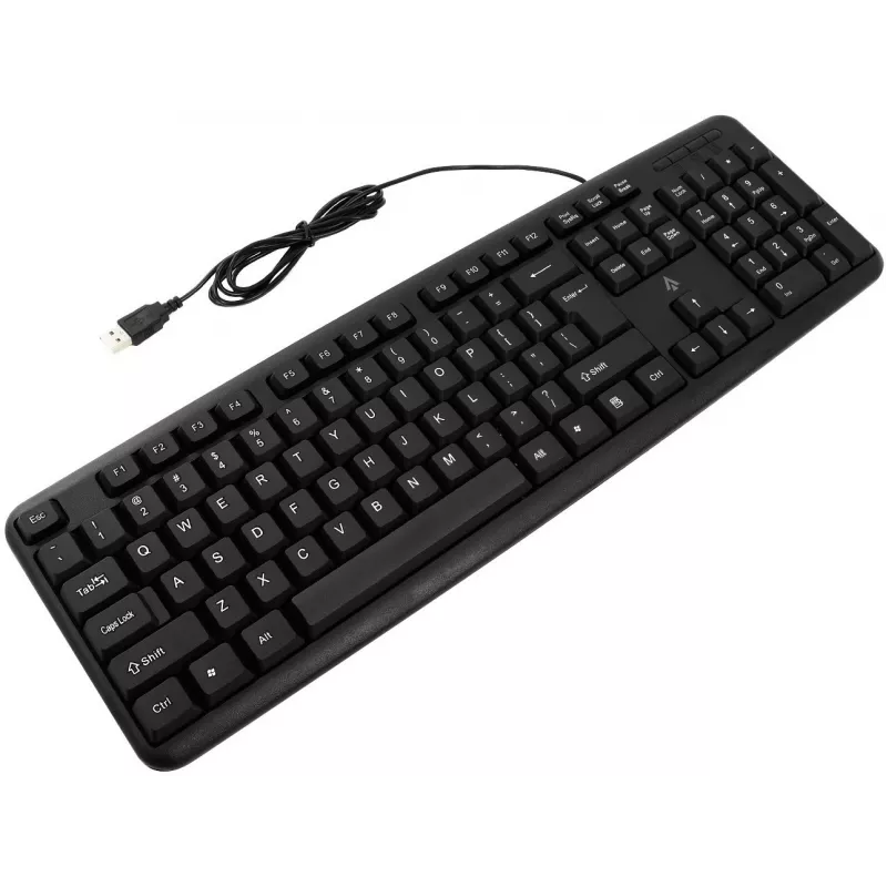 Accura Vista ACC-K1411 teclado com fio de tamanho completo, USB, QWERTY, preto