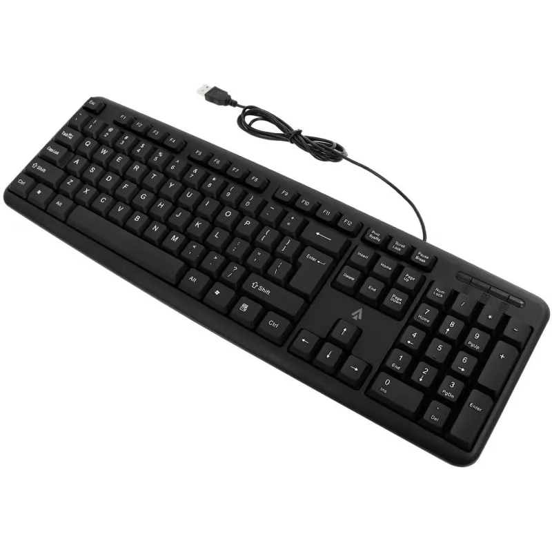 Accura Vista ACC-K1411 teclado com fio de tamanho completo, USB, QWERTY, preto