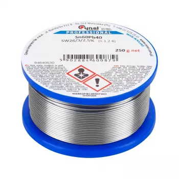 CYNEL FIO DE ESTANHO 2,0 mm 250 g Sn60Pb40 solda com chumbo