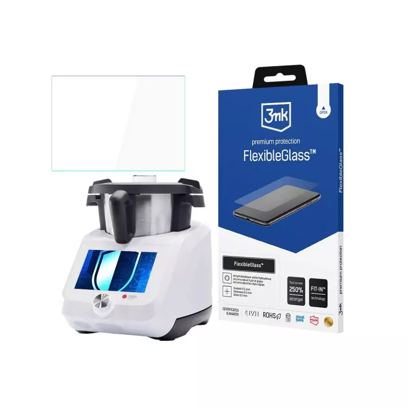 Película de proteção de ecrã em vidro híbrido 3MK FlexibleGlass para Lidlomix Monsieur Cuisine Smart