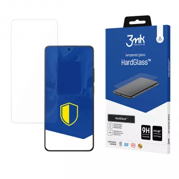 Película de proteção de ecrã em vidro temperado 3mk HardGlass para POCO X7 Pro – 9H, 0,3 mm, 2,5D, oleofóbica, sem bolhas