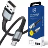 3mk Hyper Cable N-SERIES USB-A para Micro 3m QC 3.0 5V/2A 10W preto