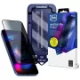 Película de proteção de ecrã em vidro temperado 3MK Hardglass Max Privacy com moldura EasyApp para Samsung Galaxy S24/S25