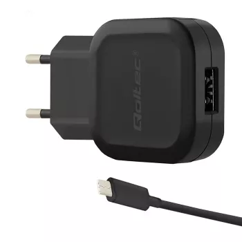 Carregador de parede Qoltec 12W 5V 2.4A USB + USB-C
