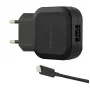 Carregador de parede Qoltec 12W 5V 2.4A USB + USB-C