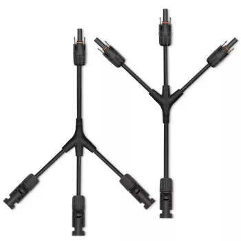 Par de conectores solares em Y MC4 Qoltec 1000V 30A IP67