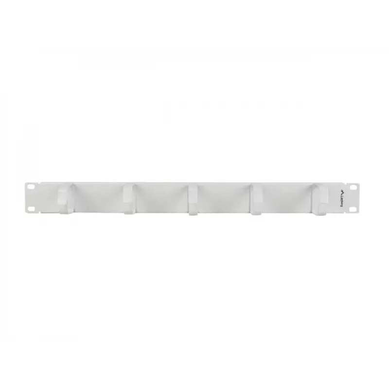 Organizador de cabos LANBERG 19 polegadas 1U com 5 suportes metálicos tipo B, cinzento