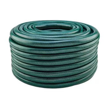 Mangueira de jardim Verto Economic 50 m, 3/4 polegadas, PVC de 3 camadas, resistente a UV e algas, verde