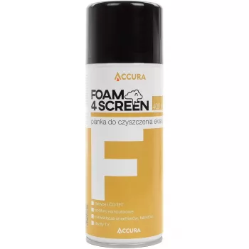 Limpa-ecrãs Accura Screen Foam Cleaner 400ml – spray aerossol antiestático, sem manchas para todos os tipos de ecrã