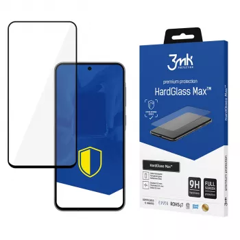 Película de vidro temperado 3mk HardGlass Max Black para Samsung Galaxy A36/A56