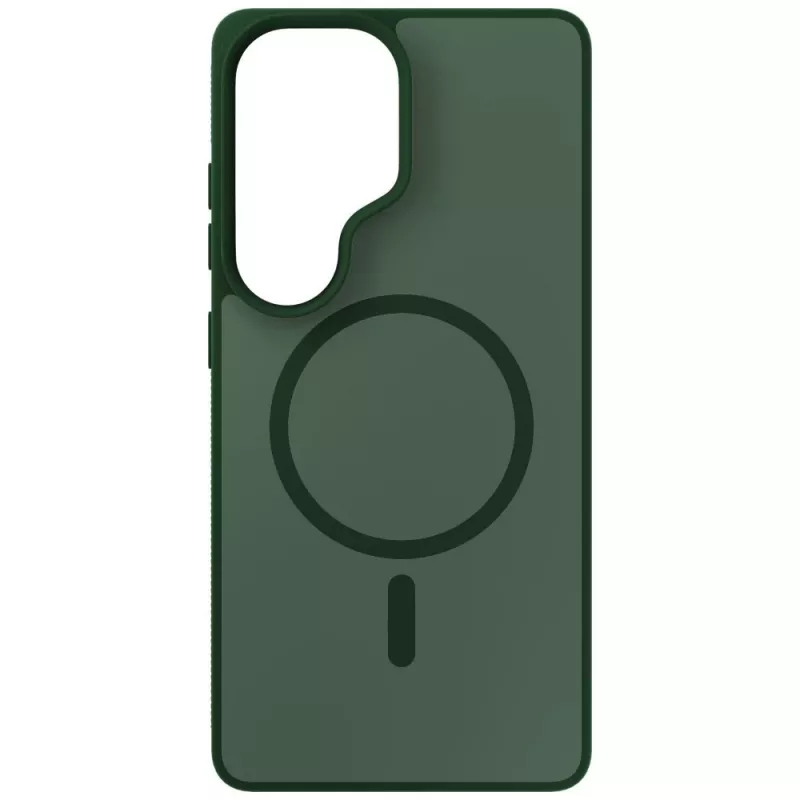 3MK Smoke MagCase para Samsung Galaxy S26 Ultra - Capa traseira MagSafe translúcida verde com absorção de impactos